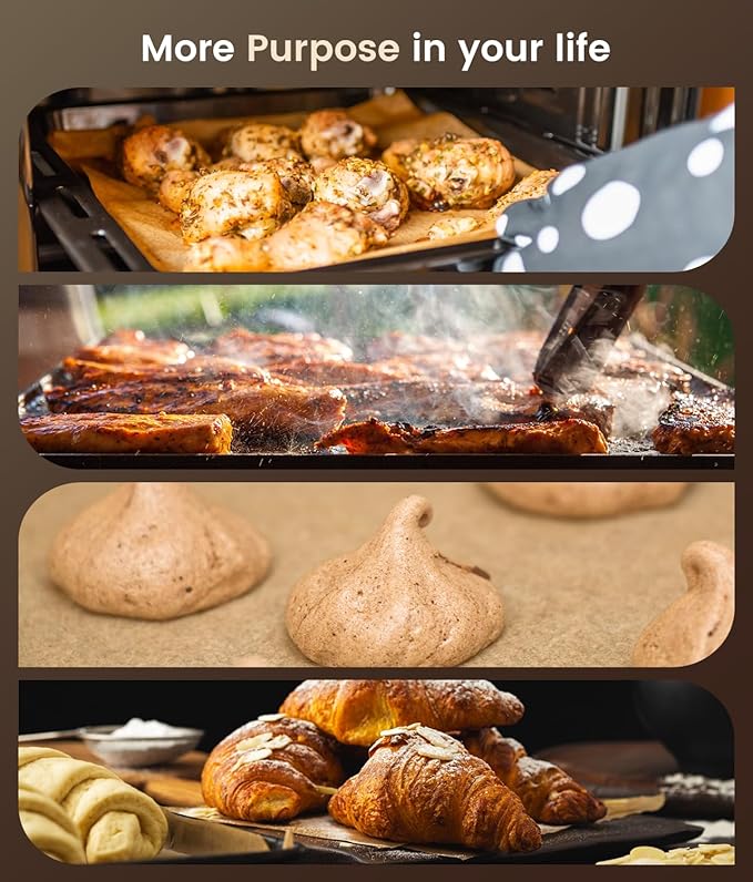 300 Pcs Parchment Paper Sheets, 9x13 In Non-Stick Precut Baking Parchment for Baking, Grilling, Air Fryer, Steaming, and More (Unbleached) - Quarter Sheet Size, Perfect for Bread, Cakes, Cookies - Image 6