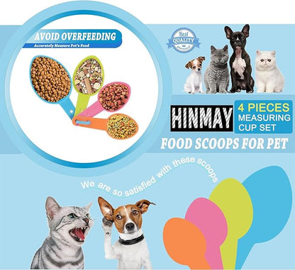 HINMAY Pet Food Scoops Plastic Measuring Cups Set for Dog Cat and Bird Food (Random Color) - Image 6