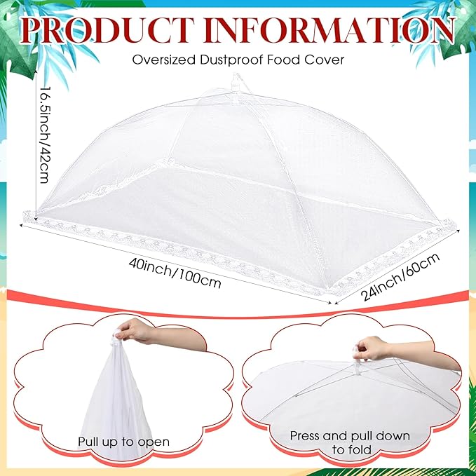 Leitee 3 Pcs Inflatable Serving Bar Kit Includes Salad Buffet Tray with Drain Plug Mesh Food Cover Food Drink Containers and Inflator for Ice Supplies Halloween Party Camping Picnic(Red)