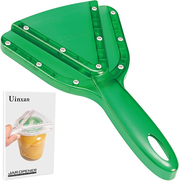 Uinxan Jar Opener for Weak Hand & Seniors with Arthritis,Easy Twist Off Bottle Caps,Patent | Unique Kitchen Gadgets,Handheld Lid Top Open for Elderly/Women/Men (Green) by Uinxan