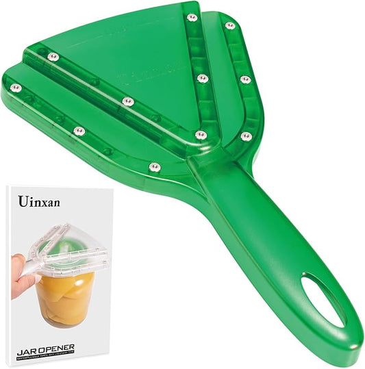 Uinxan Jar Opener for Weak Hand & Seniors with Arthritis,Easy Twist Off Bottle Caps,Patent | Unique Kitchen Gadgets,Handheld Lid Top Open for Elderly/Women/Men (Green) by Uinxan