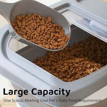 2 PACK 1 Cup Capacity Dog and Cat Plastic Pet Food Scoop with 1/2 Cup Lines