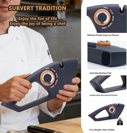 5 in 1 Versatile Manual Knife Sharpener, 5 Stages Knife Sharpeners Professional Chef's Kitchen Knife Accessories, Kitchen Blade & Scissors Sharpening Tool, Easy to Use, for Kitchen Knife - Image 8