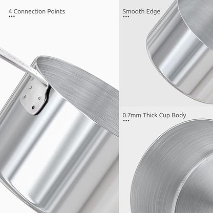 Measuring Cups : U-Taste 18/8 Stainless Steel Measuring Cups and Spoons Set of 10 Piece, Upgraded Thickness Handle (Multicolors) - Image 6