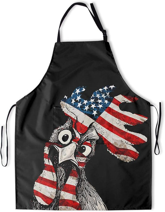Funny Apron Polyester Grooming Aprons with Pocket for Cooking Kitchen Grilling Adults