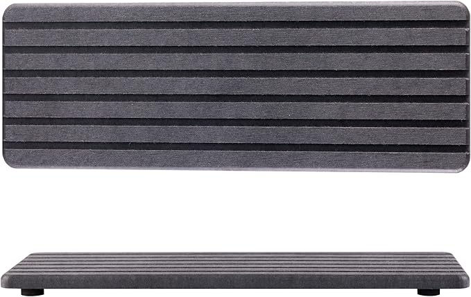 NiuYichee 2 PCS Water Absorbent diatomite Coasters, 12.2" x 4" Water Absorbing Stone Tray for Sink, Stone Drying mat for Kitchen Counter, Stone soap Tray Used for Hand Soaps & toiletries & Plants by NiuYichee