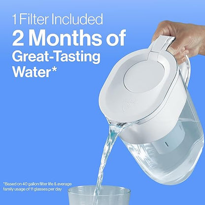 Brita Large Water Filter Pitcher for Tap and Drinking Water, Includes 1 Standard Filter, BPA-Free, Lasts Two Months, 10-Cup Capacity, Bright White - Image 7