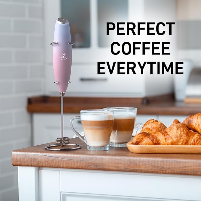 Zulay Kitchen Whisk Milk Frother with 4 Duracell Batteries - Powerful Handheld Foam Maker for Coffee, Lattes, Matcha, Hot Chocolate & Cappuccinos - Whip Creamy Froth in Seconds - Image 5