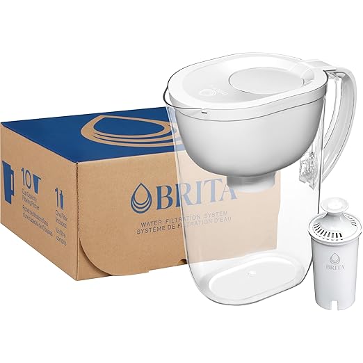 Brita Large Water Filter Pitcher for Tap and Drinking Water, Includes 1 Standard Filter, BPA-Free, Lasts Two Months, 10-Cup Capacity, Bright White - Image 15