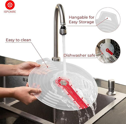 12 Inches Silicone Hand Mixer Splatter Guard, Compatible with Most Mixing Bowl Sizes and Types, Splash Guard for Hand Held Mixer, Shield for Crockpot