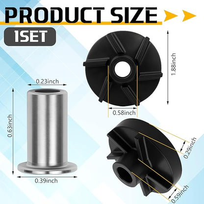 Honoson 1 Set 3587 Standard Magnetic Impeller & 3220 Bearing Sleeve Combo Pack – Compatible with Grindmaster Crathco Beverage Dispensers (D15, D155, D25, D255, D35, D355)