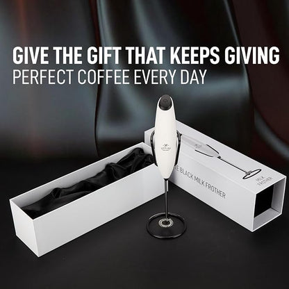 Zulay Kitchen Executive Series Luxury Gift Milk Frother with 4 Duracell Batteries – Handheld Electric Foam Maker for Coffee, Lattes & Hot Chocolate – Deluxe Finish, Ultimate Gift for Coffee Lovers - Image 4