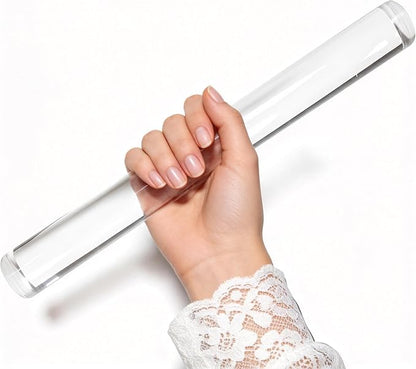 Polymer Clay Roller Tools, 11.8" Acrylic Clay Roller Clear Rolling Pin for Pottery Modeling Clays Polymer Shaping Air Dry Clay DIY Craft Tool by DIYOOHOMY