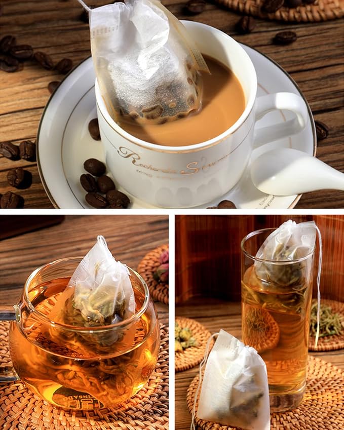 200pcs Disposable Tea Bags for Loose Leaf Tea, Tea Filter Bags with Free Tea Spoon for Loose Tea Loose Leaf Tea, Coffee, Spice, Herbs (QS53) - Image 4