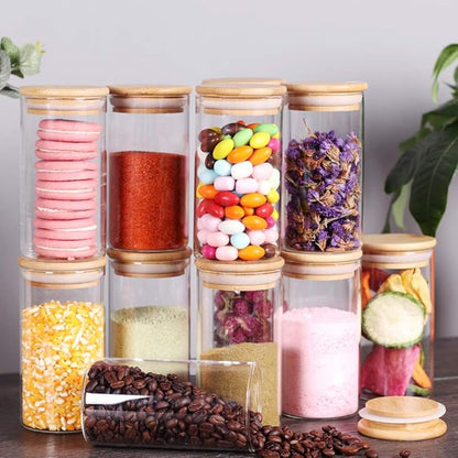 Tzerotone 12 Pcs Glass Spice Jars - 8.5oz Empty Small Glass Bottles with Bamboo Airtight Lids and Labels - Thicken Seasoning Spice Containers for Kitchen Organization and Storage… - Image 3