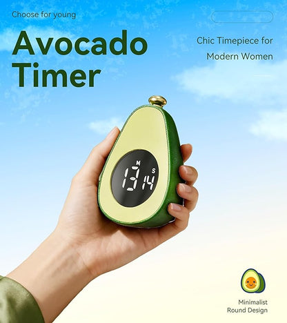 Digital Visual Timer Kitchen Timer for Yoga, Exercise, 99-Minute Silent Countdown, Time Management Tool with Pause Function (Avocado)