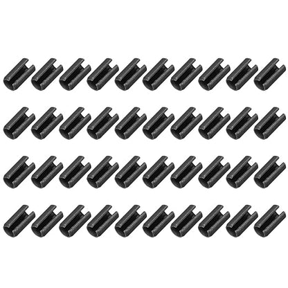 MECCANIXITY 60Pcs Slotted Split Roll Pins 6/25 Inch(6mm) Dia. 12/25 Inch(12mm) Length 65Mn Steel Spring Tension Expansion Dowels for Secure Fastening, Black