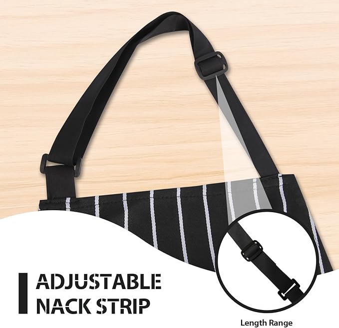 VALOME 2 Pack Kitchen Aprons, Apron for Cooking with 2 Pockets, Unisex Adjustable Neck Strap Chef Aprons for Men Women - Image 6