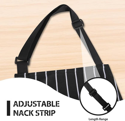 VALOME 2 Pack Kitchen Aprons, Apron for Cooking with 2 Pockets, Unisex Adjustable Neck Strap Chef Aprons for Men Women - Image 6