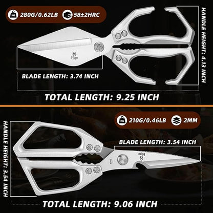 Kitchen Shears Set – Heavy Duty Japanese Stainless Steel Kitchen Scissors, Ultra Sharp Meat Scissors Dishwasher Safe, Cooking Scissor for Food - Image 2