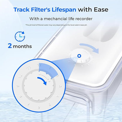 Waterdrop Slim Alkaline Water Filter Dispenser, 35-Cup, Large Capacity, 100-Gallon Long-Life, Faster Filtration, Reduces Chlorine, PFOA/PFOS and More, BPA Free, White (with 1 Filter) - Image 8