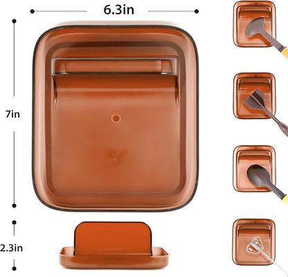 Li&Zhao Spoon Rest for Stove Top - Kitchen Counter Utensil Rest, Pot Lid Holder, Cooking Spoon Holder