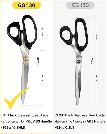 3T Stainless Blade Kitchen Scissors - 10.23in x 1Pack | Korean Barbecue Kalbi Rib Chicken Meat Cutting | Sharp Heavy Duty Multipurpose Kitchen Shears for Cutting Dishwasher Safe (GG130, Black)