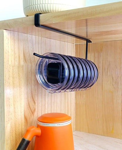 Tumbler Lid Organizer, Bar Hook Fits Various Lids, Horizontal Tumbler Lid Storage Hook, No Glue No Drill Straw Lid Holder/Hanger/Cup Holder, Kitchen Organizers under Cabinet, up to 12 Yeti Lids - Image 8
