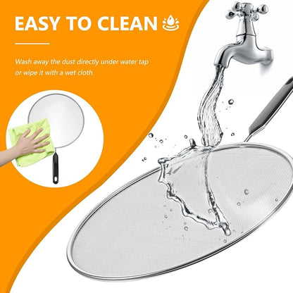 Unomor Oilproof Mesh Lid 15.75 Inch Splatter Screen for Frying Pan Grease Splash Guard Heat Resistant Pan Cover Kitchen Cooking Tool - Image 3