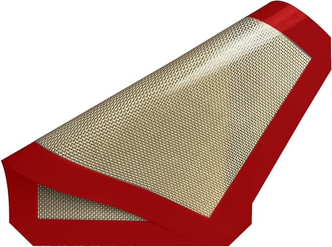 Small Silicone Baking Mats, Set of 4,11-4/5x8-1/4 Inch Quarter Sheet Size, Non Stick, BPA Free, 1/4 Baking Sheet Pan Liner for Cookies, Macaron, Bread, Pastry, Toaster (Red) - Image 6