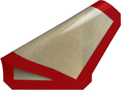 Small Silicone Baking Mats, Set of 4,11-4/5x8-1/4 Inch Quarter Sheet Size, Non Stick, BPA Free, 1/4 Baking Sheet Pan Liner for Cookies, Macaron, Bread, Pastry, Toaster (Red) - Image 6