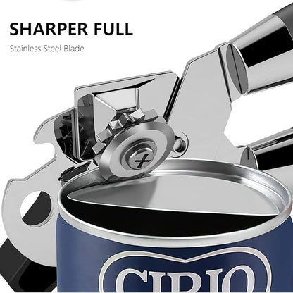 Can Opener,Professional 3-In-1 Multifunctional Manual Can Openers Bottle Opener,Kitchen Durable Stainless Steel Heavy Duty Can Opener Smooth Edge for Kitchen Seniors Friendly - Image 2
