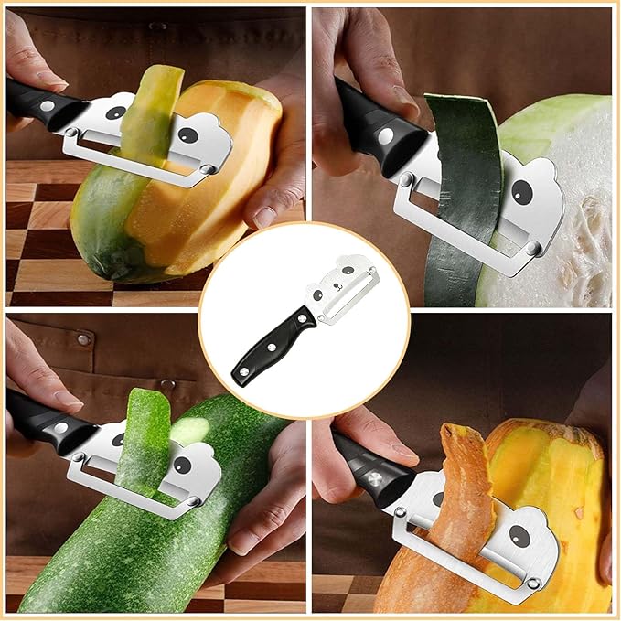 Multifunctional Vegetable Peeler, Stainless Steel Curved Blade Peeler with Ergonomic Handle for Potato, Pumpkin, Melon, Fruit, Kitchen Gadget - Image 4