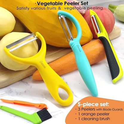 GANNK Vegetable Potato Peelers for Kitchen, Y Peeler for Apple Fruit Carrot Zucchini Cucumber Potatoes, Good Grip Veggie Peeler Makes Peeling Very Easy - Image 7