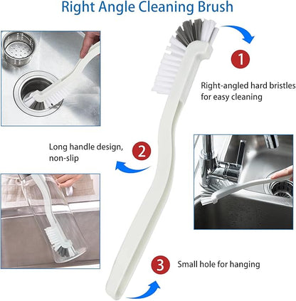 6 Pack Multipurpose Household Cleaning Set, Deep Cleaning Brush Set with Grips - Dish, Scrub, Bottle, Shoe, Groove Gap, Keyboard Brush for Kitchen, Bathroom (B) - Image 3