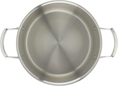 WINCO Tri-Ply Stock Pot, 6-quart-qt-6qt, Silver - Image 7