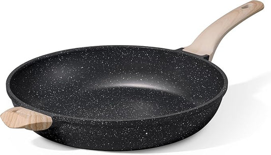 CAROTE 12.5 inch Nonstick Frying Pan Skillet,Non Stick Granite Fry Pan Egg Pan Omelet Pans, Stone Cookware Chef's Pan, PFOA Free,Induction Compatible by CAROTE
