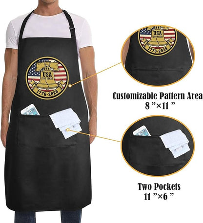 Us 250 Years Of Freedoms Apron With Pocket For Mens