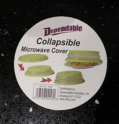 Dependable Industries' 2-in-1 Collapsible Microwave Splatter Guard Cover & Vegetable Washing Colander: The Ultimate Space-Saving Kitchen Essential