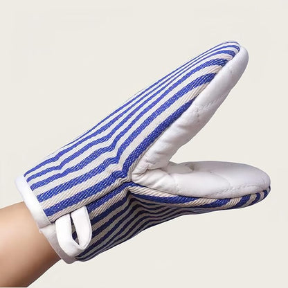 1 Pair Mini Oven Mitts,High Heat Resistant Oven Gloves,Kitchen Short Oven Mit with Hanging Loop for BBQ, Baking, Cooking and Grilling, (Blue) - Image 7