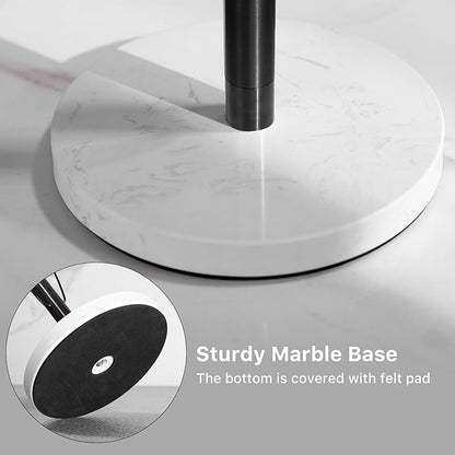 ZUNTO Standing Paper Towel Holder for Countertop, Stainless Steel Paper Towel Rack with Heavy-Duty Marble Base, Anti Slip, Paper Roll Holder for Kitchen Desktop, Simply Tear for One Hand - Image 2