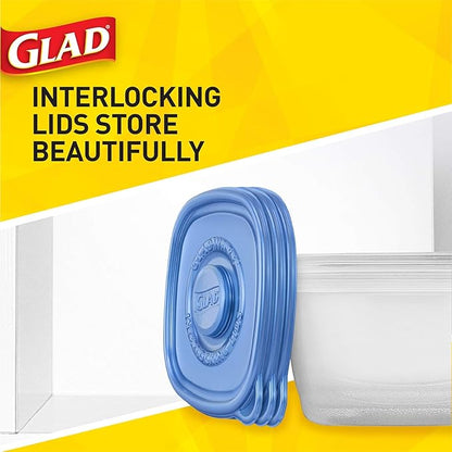 Glad GladWare Big Bowl Food Storage Containers with Lids, Large Round No BPA Plastic Containers for Soups, Salads, and Meal Prep, Lock Tight Seal, Microwave Dishwasher Safe, 48 Oz, 3 Count - 6 Pack - Image 8