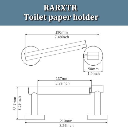 RARXTR Gold 2 Pack Toilet Paper Holder SUS304 Stainless Steel Double Post Pivoting Toilet Paper Roll Holder Wall Mounted Toilet Tissue Holder for Commercial Bathroom RV