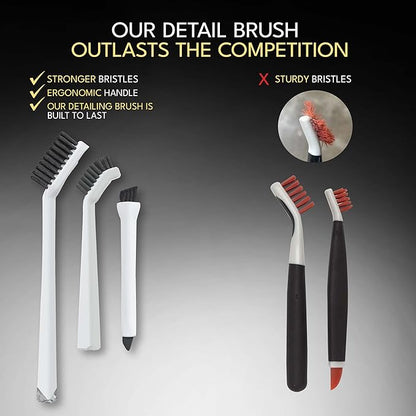 Grout Cleaning Brushes Set (3 Pcs) Deep Cleaner Multi-Purpose Stiff Bristle Brush, Cleaning Toothbrush for Cleaning Corners, Spaces, Tile, Shower, Window & Door Track, Floor, Juicers and Tight Spaces - Image 7
