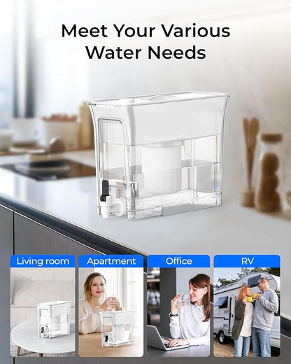 Waterdrop 0 TDS 35-Cup Slim Water Filter Dispenser, Large Capacity, Reduces TDS, Chlorine, PFOA/PFOS and More, BPA Free, White (with 1 Filter) - Image 9