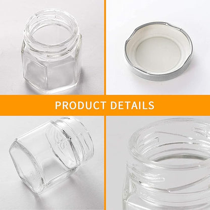 Accguan 30 Pcs 1.5 oz Glass Jars with Silver Lids, Mini Mason Jars for Gifts, Crafts, Wedding, Spice, ExtraTags String