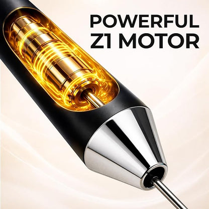 Zulay Kitchen Metal Rechargeable Milk Frother, 3 Whisk Attachments Handheld Frother Wand, 1800mAh USB-C Charging, Electric Drink Mixer for Protein, Matcha & Powders - One Charge Lasts up to 6 Months - Image 5