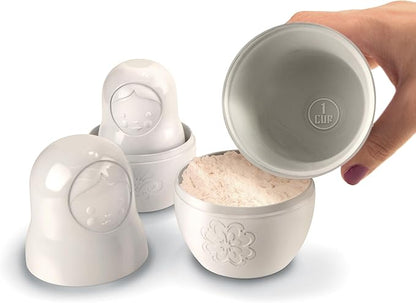 Genuine Fred M-CUPS Matryoshka Measuring Cups, Set of 6, Russian Doll Nesting Measuring Cups, White - Image 4