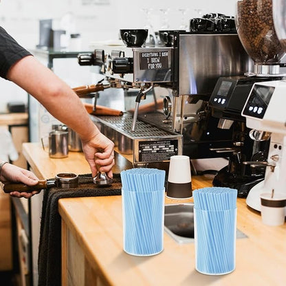 500 Pcs Light Blue Coffee Stir Sticks Set 5x0.12 inch Cocktail Straws Acrylic Stir Stick Holder Baby Blue Straws Disposable Drink Stirrers for Coffee Bar Tea Party Supplies Home - Image 5