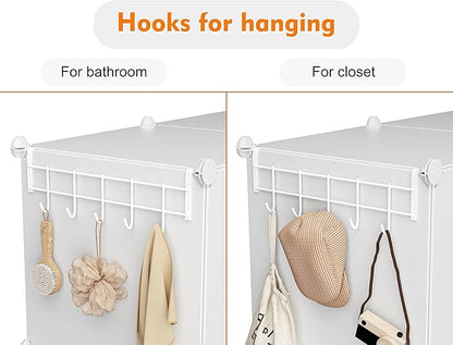 Stackable Closet Organizers and Storage 6 Cube Storage Organizer Closet Organizer for Bathroom Closet Storage for Wardrobe - Image 6